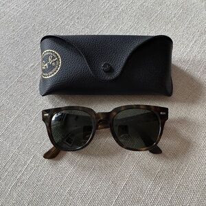 Ray-Ban Tortoise Shell Sunglasses with Black Case
